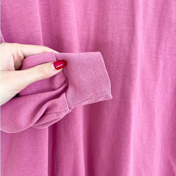 Vintage Pink High Neck Embroidered Pocket Long Sleeve Shirt - Picture 3 of 6